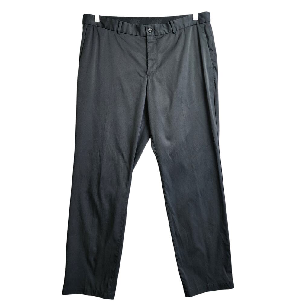 Nike Golf Mens Flex Dri Fit Golf Pant Size 38 X 32 Black Flat Front Standard Fit - Picture 2 of 15